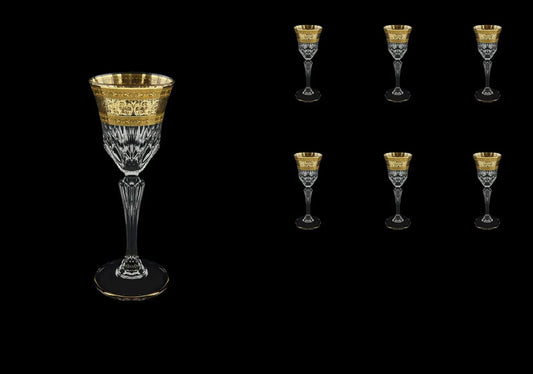 Liqueur Glasses 80ml 6pcs "Adagio Allegro" in Golden Light Decor by Astra Gold.