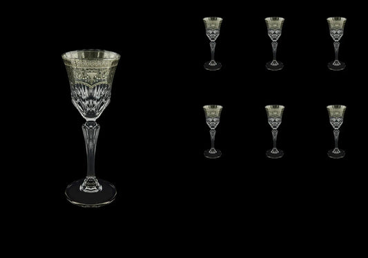 Liqueur glasses 80ml 6pcs "Adagio Flora´s Empire" in platinum crystal light.