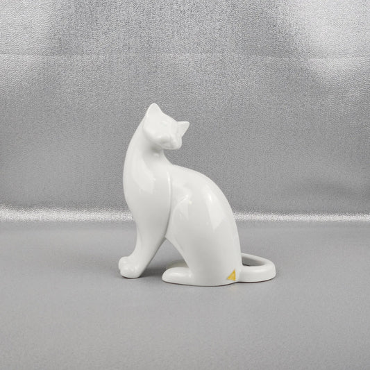 Porcelain Figurine "Sitting cat" by Royal Dux Bohemia.